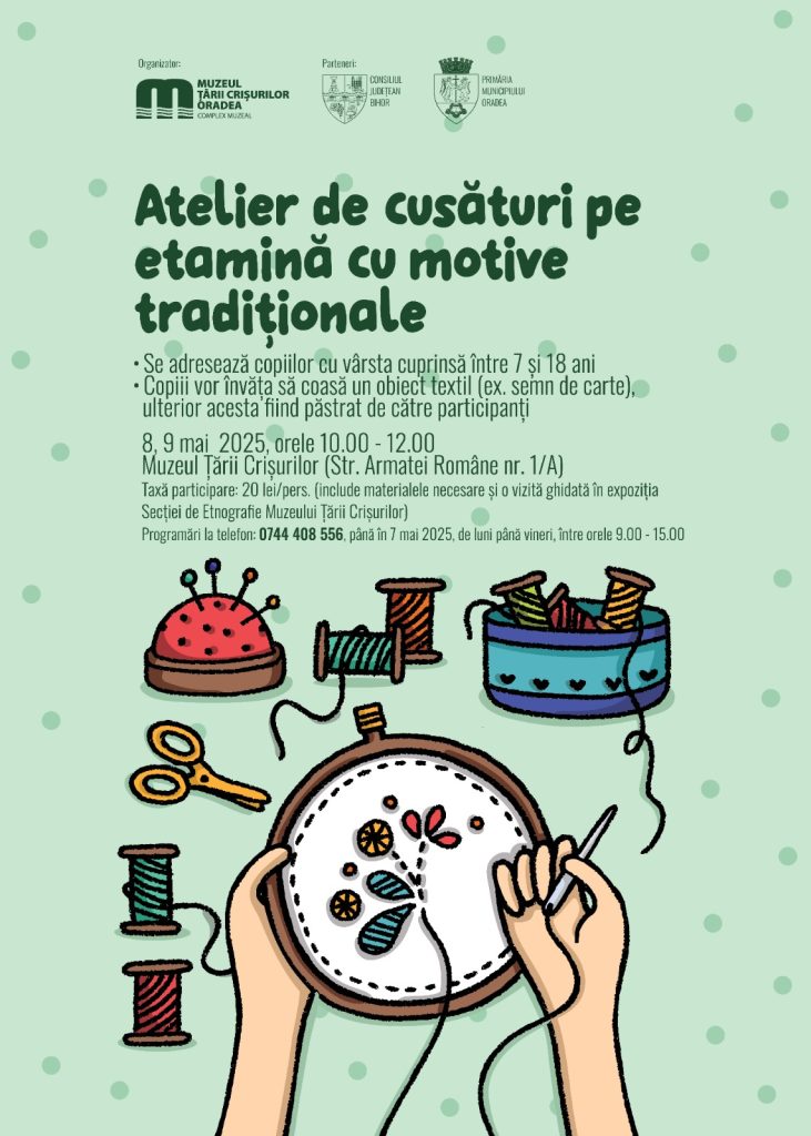 Atelier de cusuturi traditionale pe etamina la Oradea