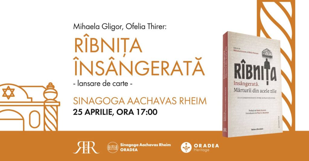 Sinagoga Aachvas Rheim gazduieste lansarea volumului Ribnita insangerata