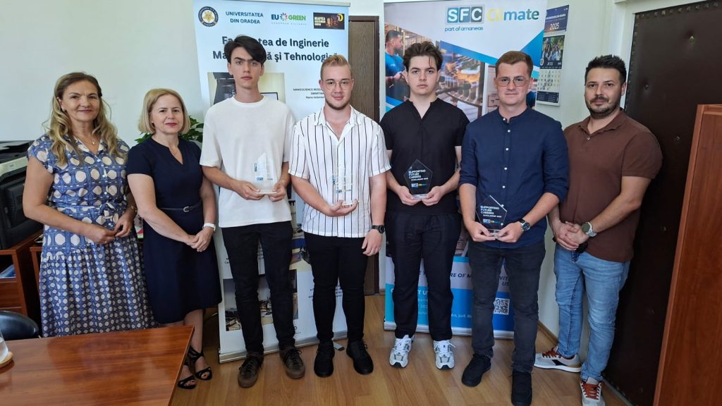 Sustinerea viitoarelor cariere SFC Climate a premiat excelenta studentilor Facultatii de Inginerie Manageriala si Tehnologica